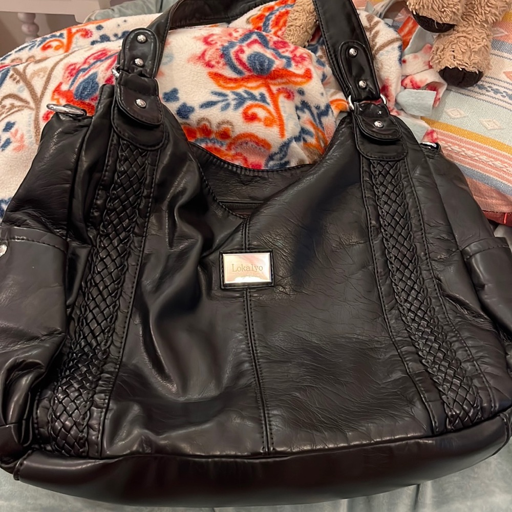 black leather lokalyo purse